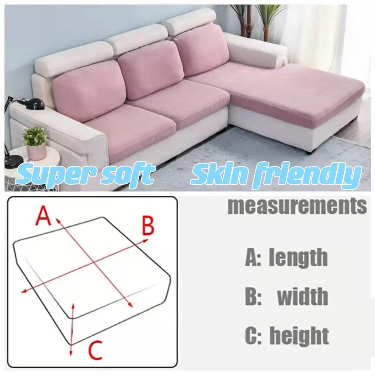 Elastic Sofa Seat Cushion Cover