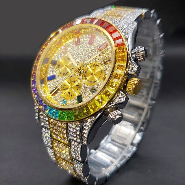 Luxury Waterproof Stainless Steel Men's Gold Watch